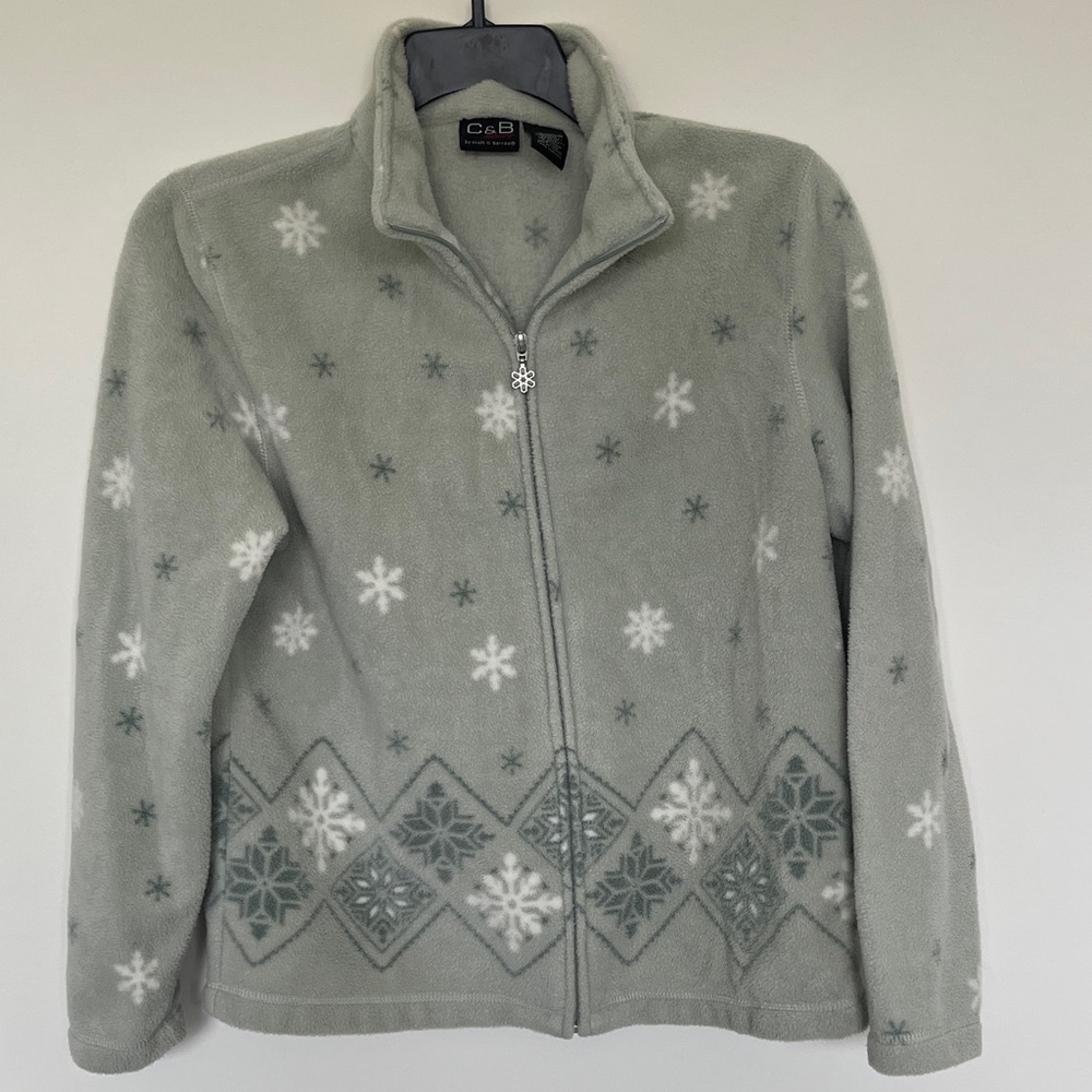 Women's Green Fleece Jacket